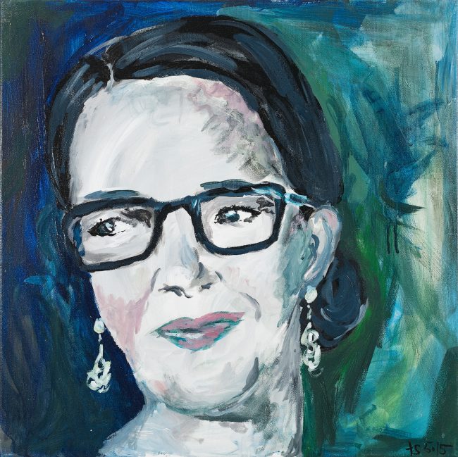 Portrait glaces © Tina Steffens 2015 50x50cm Acryl auf Leinwand #100103
