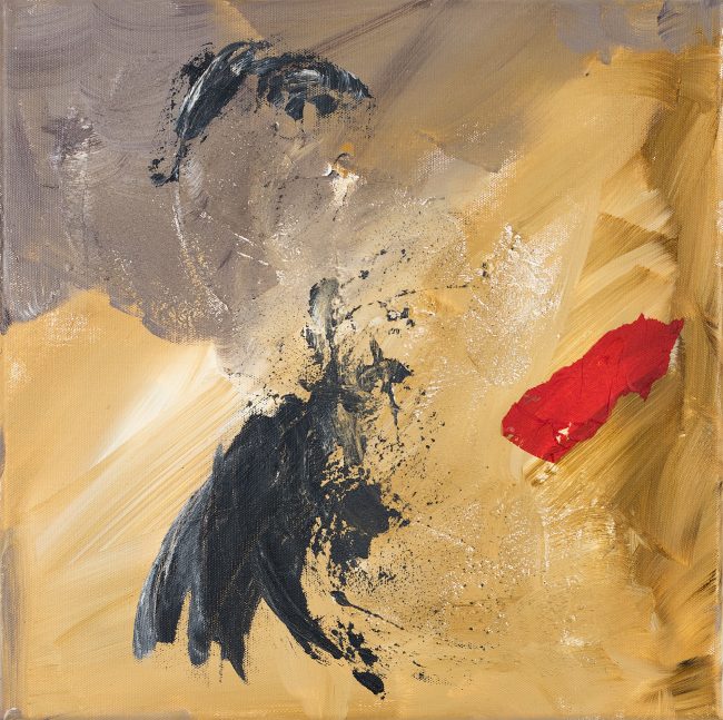 Caramel 2/3 © Tina Steffens 2017 40x40cm Mischtechnik auf Leinwand #100134