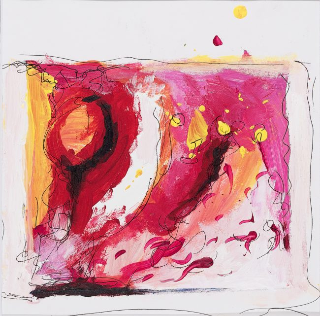 Red © Tina Steffens 2015 40x40cm Acryl auf Papier #100105