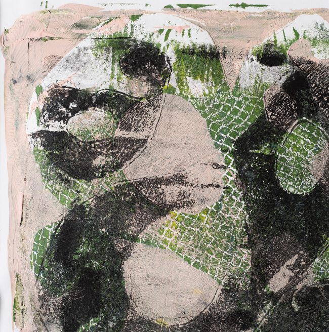 Untitled © Tina Steffens 19 x 19cm Passepartout 40 x 40cm (schwarz) Druck Acryl auf Papier #100156