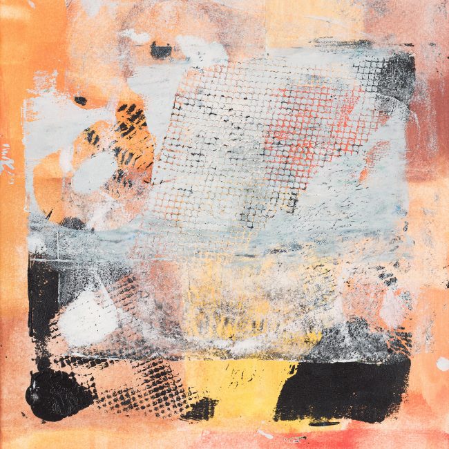 Orange © Tina Steffens 24 x 24cm Passepartout 40 x 40cm (weiß) Druck Acryl auf Papier #Verkauft