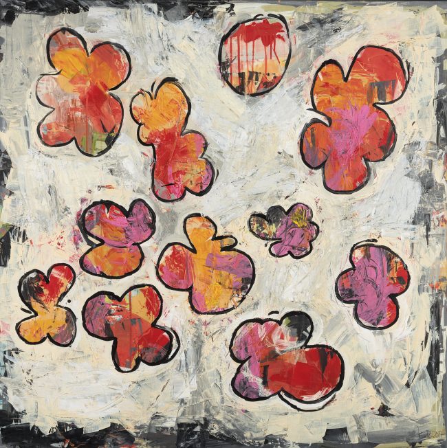 Flower © Tina Steffens 2018 100 x 100 cm Acryl auf Leinwand #100174