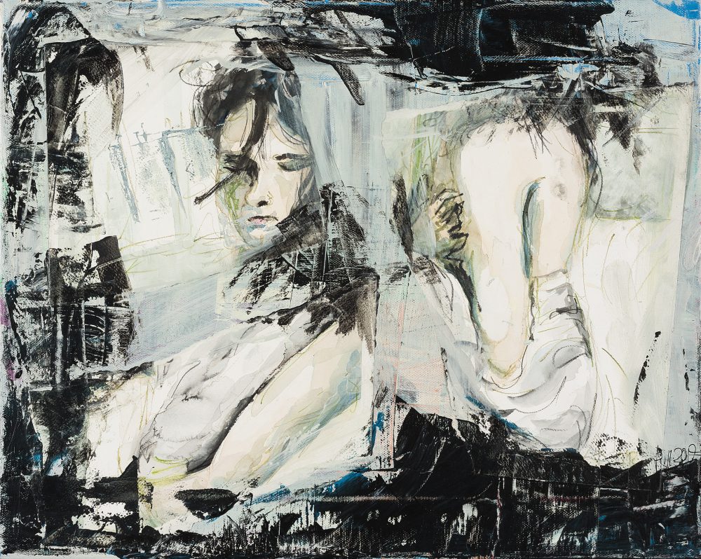 Inka © Tina Steffens 2017 40 x 50cm Mischtechnik auf Leinwand #NA