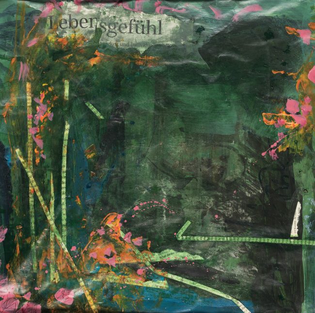 Life © Tina Steffens 2018 29 x 29 Passepartout Schwarz 50 x 50 cm Mischtechnik auf Papier #100185