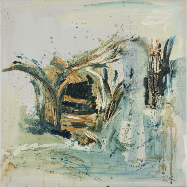 Prosit © Tina Steffens 2018 40 x 40cm Mischtechnik auf Leinwand #100182