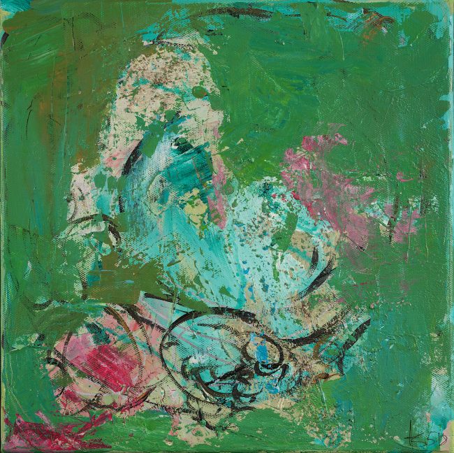 Spiel © Tina Steffens 2018 30 x 30cm Mischtechnik #100206