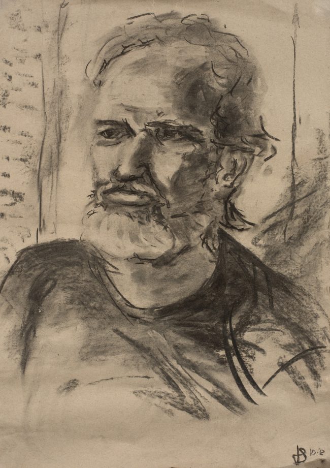 Viktor © Tina Steffens 2012 60 x 42cm Kohle auf Papier #NA