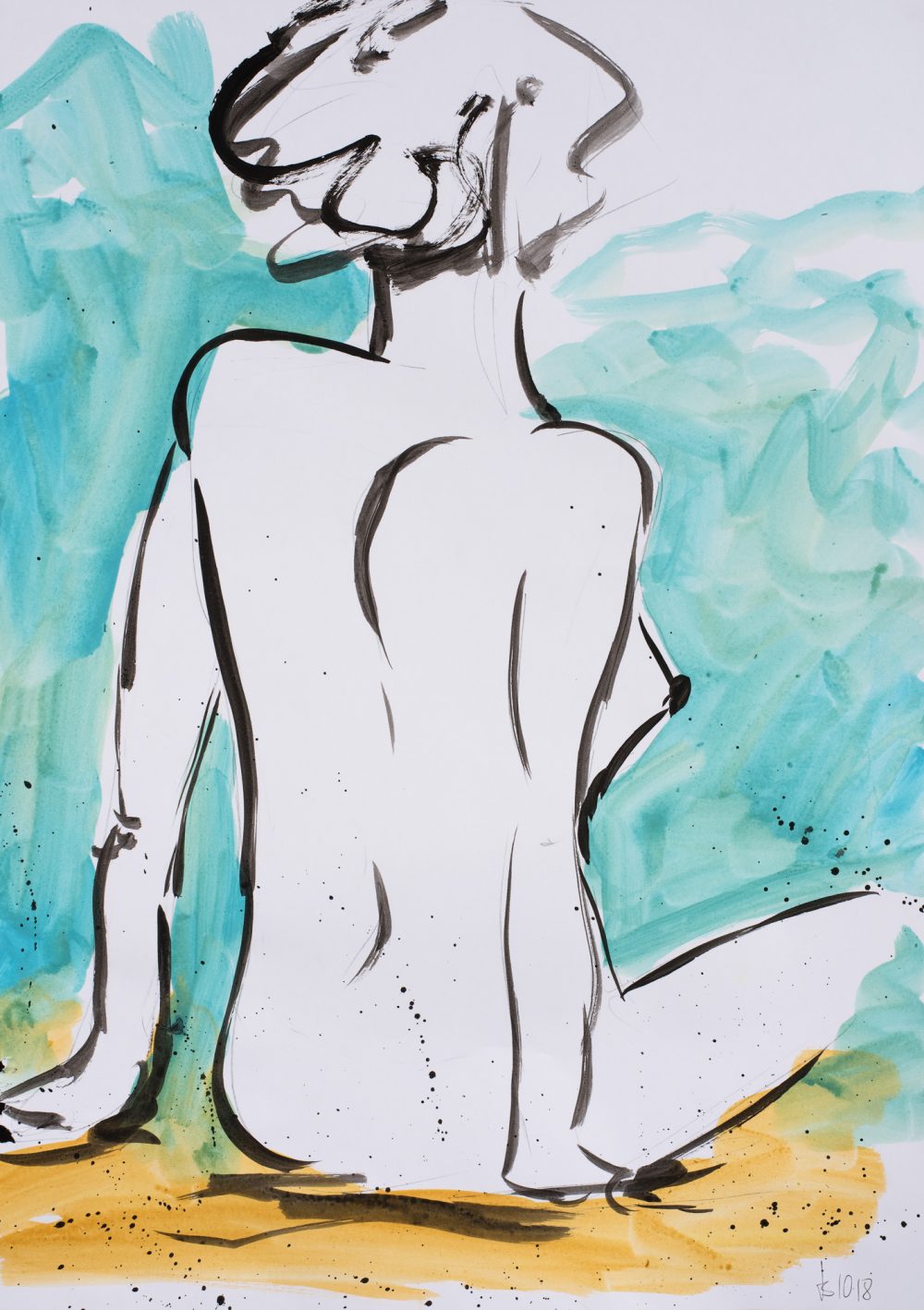 Corfu 3 © Tina Steffens 2018 60 x 42cm Acryl auf Papier #100300