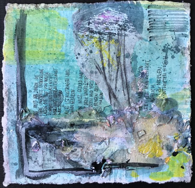 Crossover Steffi 1 © Tina Steffens 2020 20 x 20cm Mischtechnik auf Pappe